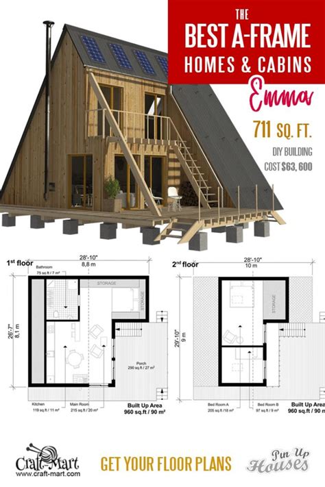 Cool A-frame Tiny House Plans (plus tiny cabins and sheds) - Craft-Mart