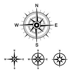 North symbol compass Royalty Free Vector Image