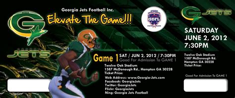 GraphFreak: Jets football team game ticket design