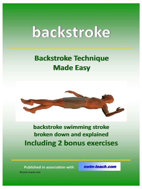 Backstroke Technique For Swimming | PDF | Individual Sports | Sports