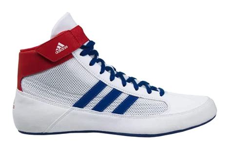 Adidas HVC II Youth Wrestling Shoe-White-Red-Royal