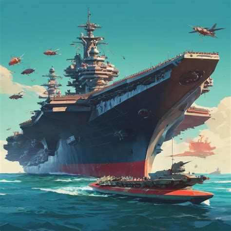 Aircraft Carrier stylized painting 2 by bjornenlinda on DeviantArt