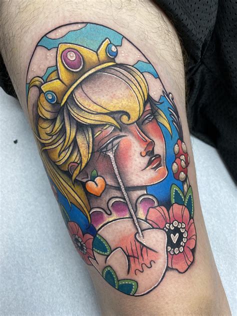 21 Princess Peach Tattoos To Showcase Your Love Of Mario • Body Artifact