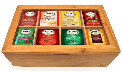 Amazon.com : Twinings Tea Bags Sampler Assortment in Bamboo Gift Box (80 Count) 16 Flavors Gifts ...