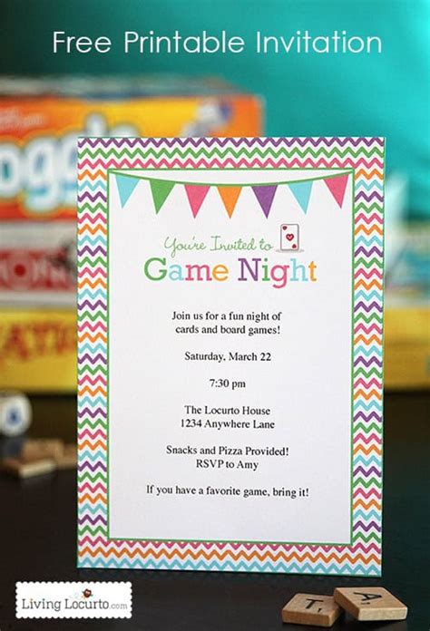 Free Game Night Invitation Template