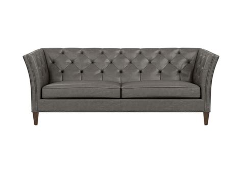 Shelton Leather Sofa | Tufted Leather Sofa | Ethan Allen