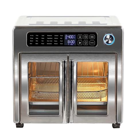 Emeril Lagasse 26 QT Extra Large Air Fryer, Convection Toaster Oven with French Doors, Stainless ...