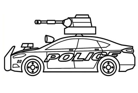 Coloriage Voiture de Police Armée - télécharger et imprimer gratuit sur ColoriageEnfant.Com