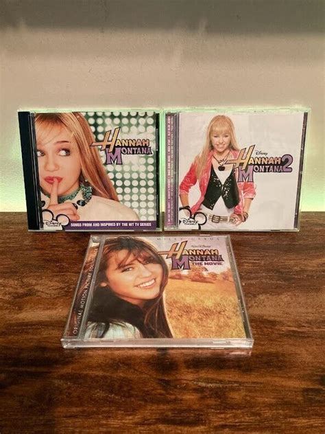 Hannah Montana CD/DVD Lot - 1, 2, Meet Miley Cyrus, The Movie + Poster ...