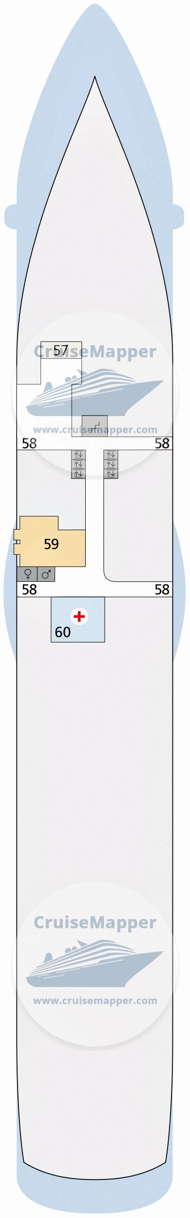 AIDAblu deck 3 plan | CruiseMapper