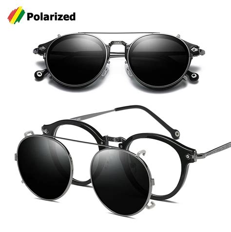 Aliexpress.com : Buy JackJad SteamPunk Vintage Round Style Polarized Sunglasses Clip On Lens ...