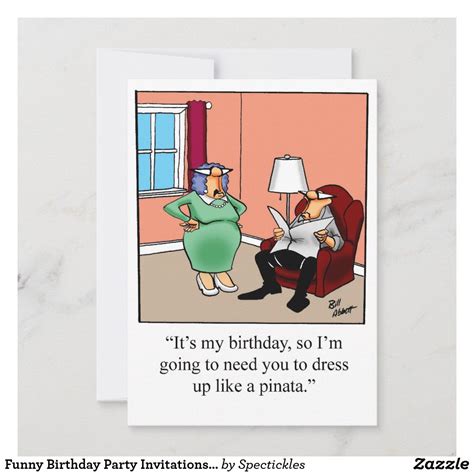 Funny Birthday Party Invitations for Her | Zazzle | Funny birthday ...