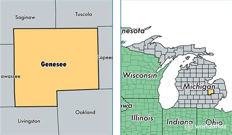 Genesee County, Michigan / Map of Genesee County, MI / Where is Genesee ...