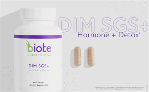 Amazon.com: bioTE Nutraceuticals - DIM SGS + - Hormone + Detox (60 Capsules) : Health & Household