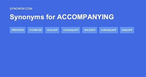 Another word for ACCOMPANYING > Synonyms & Antonyms