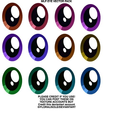 MLP EYE - Vector Pack by Floralisole on DeviantArt