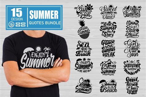 Summer SVG bundle - Summer quotes bundle SVG, EPS, DXF, PNG