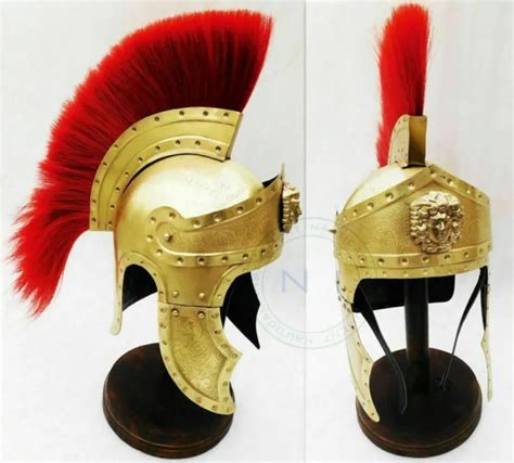 MEDIEVAL VIKING ROMAN Armor Helmet King Leonidas 300 Spartan Brass Armour Helmet £89.99 ...