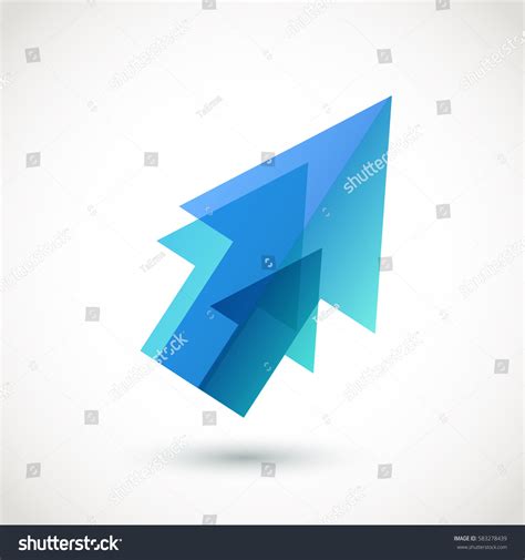 Abstract Blue Arrow Logo Stock Vector (Royalty Free) 583278439 ...