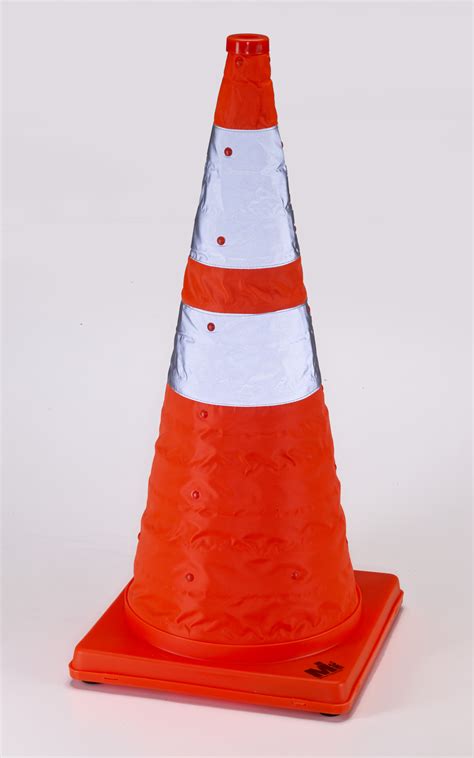 Nylon Collapsible Traffic Cone, 28" Height, Orange -1PK | MUTUAL INDUSTRIES | 17714-1-128