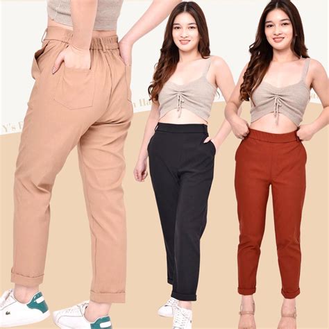 PULL-UP High Waist Trouser Pants for Women (Highest Quality) | Shopee ...