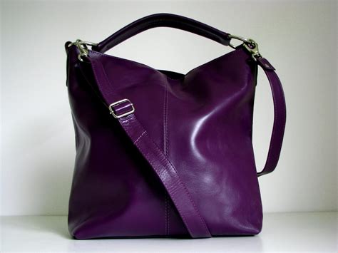 Blue Handbags: Purple Leather Handbags Australia