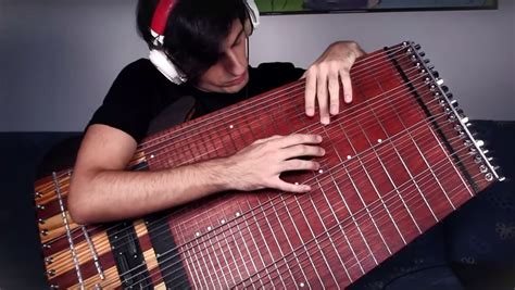 Witness the complete and utter insanity of a 36-string bass solo ...