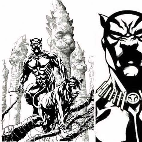 Michael McKone on Instagram: “Line art for the Black Panther cover.” | Black panther, Line art ...