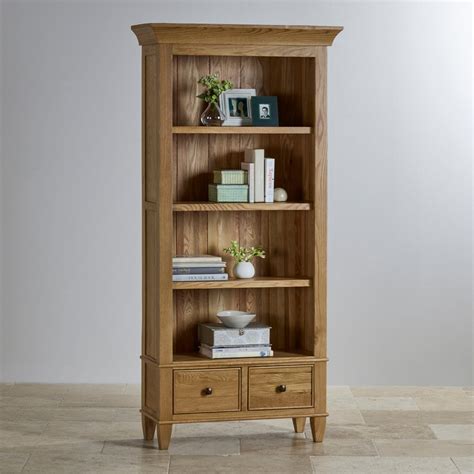 Classic Tall Bookcase in Natural Solid Oak | Oak Furniture Land