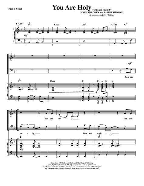 You Are Holy (Prince of Peace) Sheet Music PDF (G3 Worship) - PraiseCharts