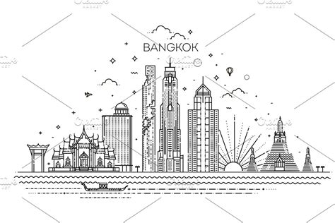 Bangkok skyline | Pre-Designed Photoshop Graphics ~ Creative Market