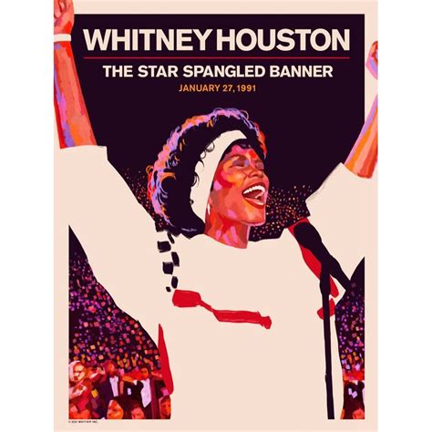 Whitney Houston Star Spangled Banner 30th Anniversary Poster | Shop the Whitney Houston Boutique ...