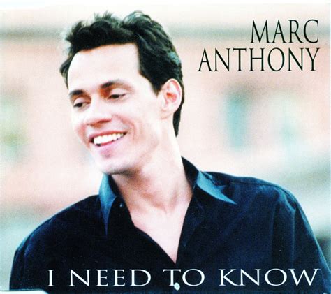 Marc Anthony I need to know (Vinyl Records, LP, CD) on CDandLP