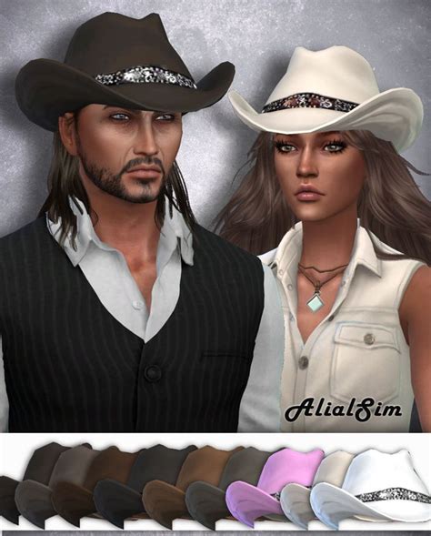 Lower Cowboy Hat | Cowboy hats, Sims 4 couple poses, Sims