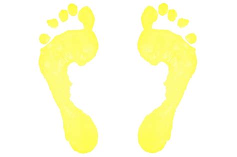 Premium Photo | Two yellow footprints