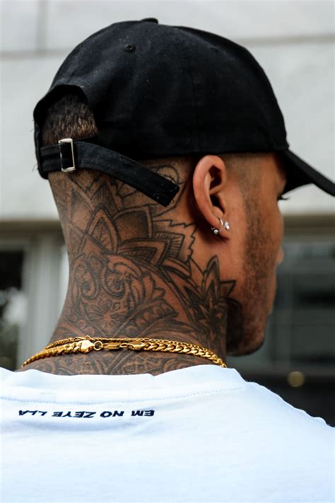 Men's Streetwear Style | Back of neck tattoo men, Back of neck tattoo ...