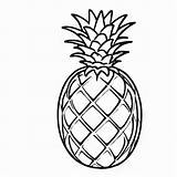 Pineapple outline Black And White Cute coloring Book  Premium AI sketch template