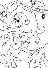 Free & Easy To Print Monkey Coloring Pages  Tulamama sketch template