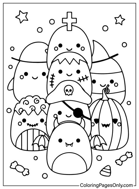 Squishmallow Halloween Coloring Sheet - Free Printable Coloring Pages