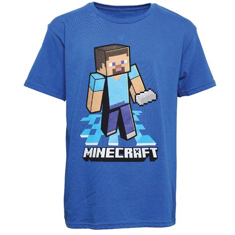 MINECRAFT Tee-Shirt Junior Bleu