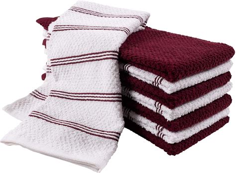 Amazon.com: KAF Home Pantry Piedmont Terry Kitchen Towels | Set of 8, 16 x 26 inch, Absorbent ...