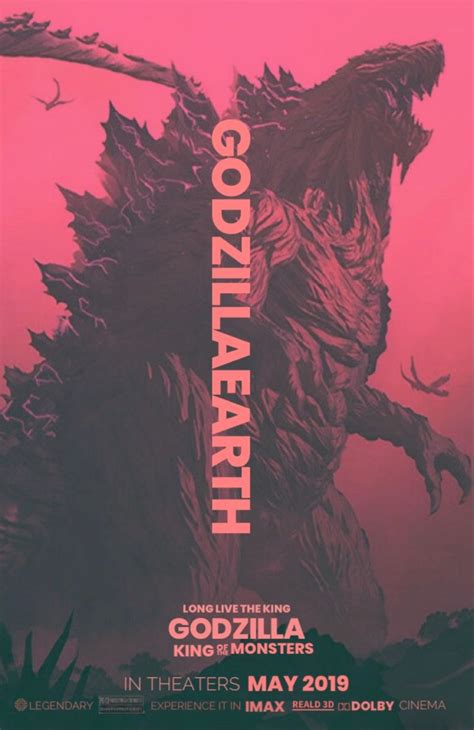 godzilla movie poster with the title godzilla king of monsters in red and black colors, on a ...