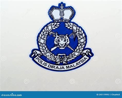 Malaysian Police Logo on White Car Door Editorial Image - Image of ...