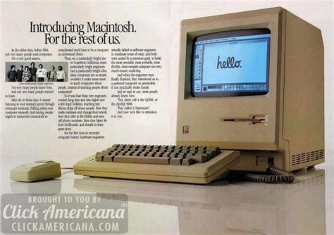 Apple introduces the Macintosh personal computer (1984) - Click Americana