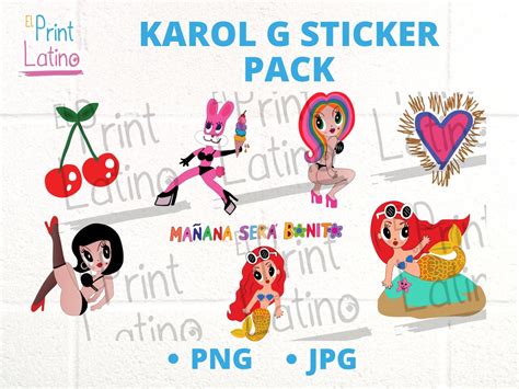 Karol G Mañana Sera Bonito Album Sticker Pack Separate Files Sublimation Pop Latino - Etsy UK