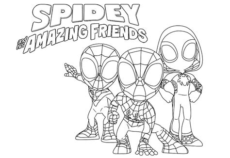 Print Spidey and His Amazing Friends coloring page - Download, Print or Color Online for Free