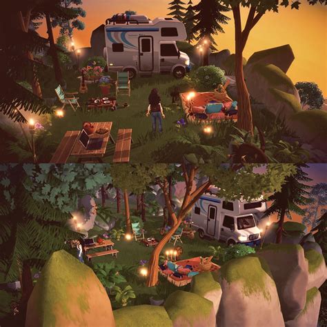 Camping area in the woods 🏕One of my favorite spots. 😊 : r/DreamlightValley