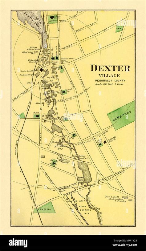 Map of Dexter. 1890 Stock Photo - Alamy