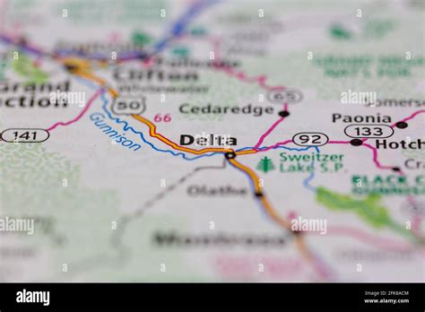 Delta Colorado USA shown on a Geography map or road map Stock Photo - Alamy