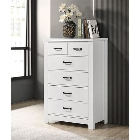 Cassini White 5-Drawer Chest - Walmart.com